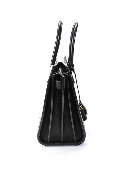 Yves Saint Laurent Womens Sac De Jour Shoulder Handbag Black White Y23073238