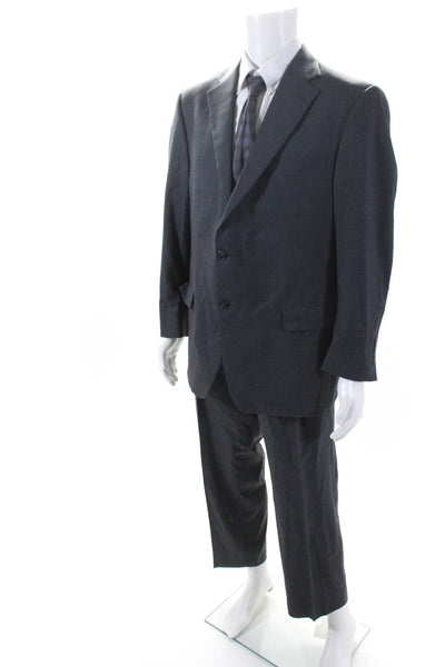 Hart Schaffner Marx Men's Collared Long Sleeves Two Piece Suit Gray Size 44