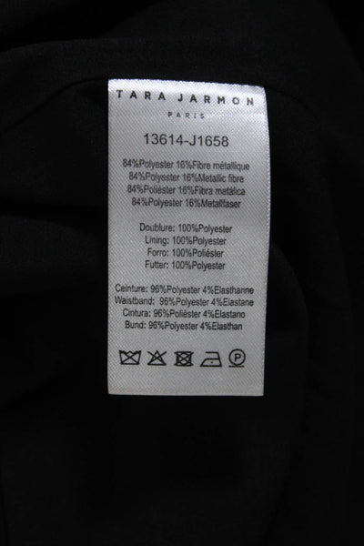 Tara Jarmon Women's Zip Hook Closure Pleated Line Glitter Maxi Skirt Size 36