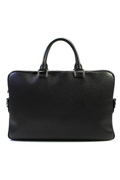 Louis Vuitton Womens Black Taiga Porte Documents Voyage PM Handbag L23070686