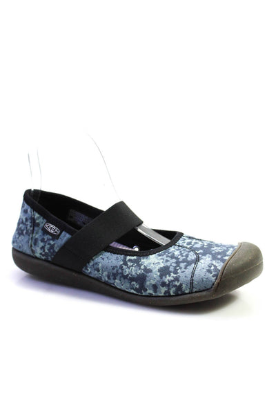 Keen Womens Abstract Print Elastic Slip-On Strapped Round Toe Shoes Blue Size 9