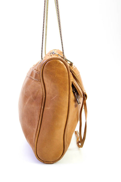 Rebecca Minkoff Women's Zip Closure Chain Strap Crossbody Handbag Camel Size M