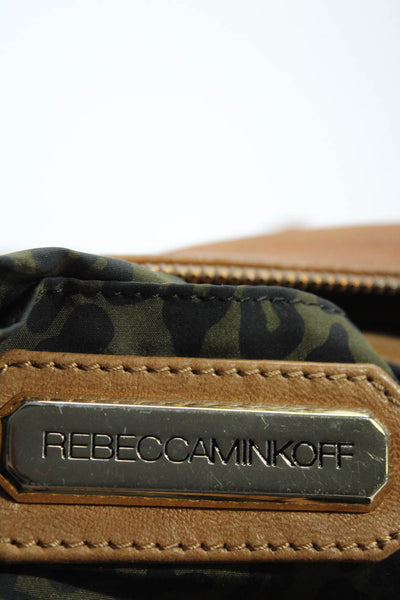 Rebecca Minkoff Women's Zip Closure Chain Strap Crossbody Handbag Camel Size M
