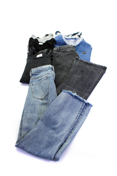 Zara Tractr Nununu Fbz TweenStyle Girls Jeans Black Size 11/12 10 12/14 L Lot 7