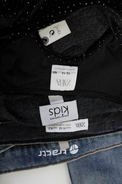 Zara Tractr Nununu Fbz TweenStyle Girls Jeans Black Size 11/12 10 12/14 L Lot 7