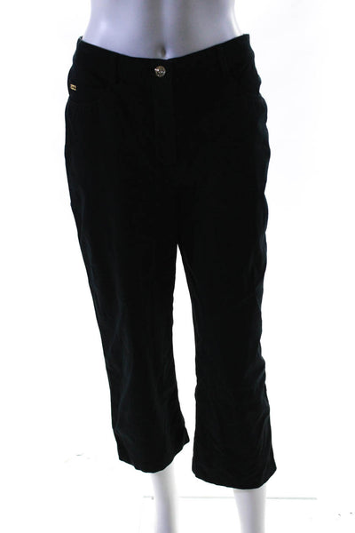 St. John Sport By Marie Gray Womens Cotton 5 Pocket Mid-Rise Pants Black Size 6