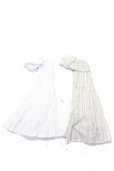 Crewcuts Peixoto Girls Off Shoulder Smocked Stripe Dress Size Size XL 10 Lot 2