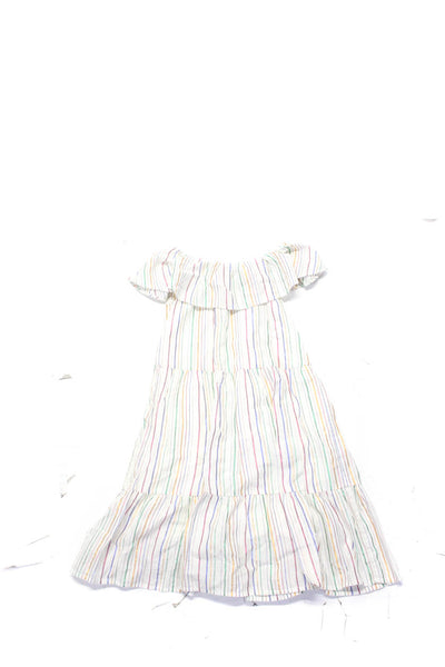 Crewcuts Peixoto Girls Off Shoulder Smocked Stripe Dress Size Size XL 10 Lot 2