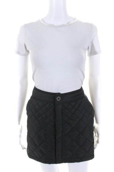 The North Face Women's Quilted Button Down A-Line Mini Skirt Black Size 8