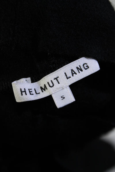 Helmut Lang Womens Short Sleeves Turtleneck Sweater Dress Black Size Small