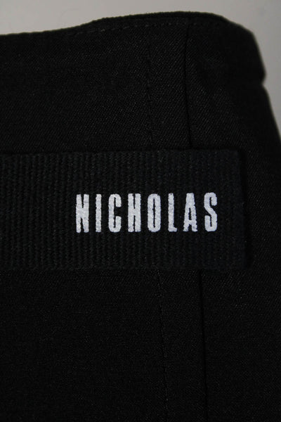 Nicholas Womens Black Cut Out Strapless Zip Ankle Taper Leg Jumpsuit Size S