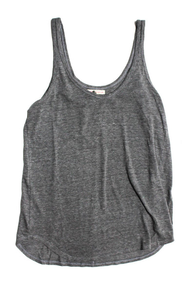 Rebecca Taylor Womens Scoop Neck Sleeveless Tank Tops Gray Black Size M L Lot 2