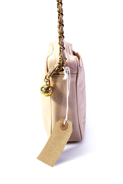 Chanel Womens Caviar Leather Triple CC Camera Shoulder Handbag Pink E2301782