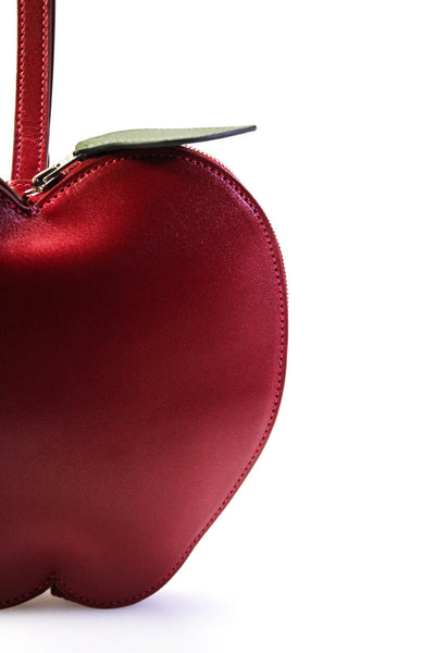 Hermes Womens Calfskin Tutti Frutti Apple Wristlet Handbag Red Green H23100148