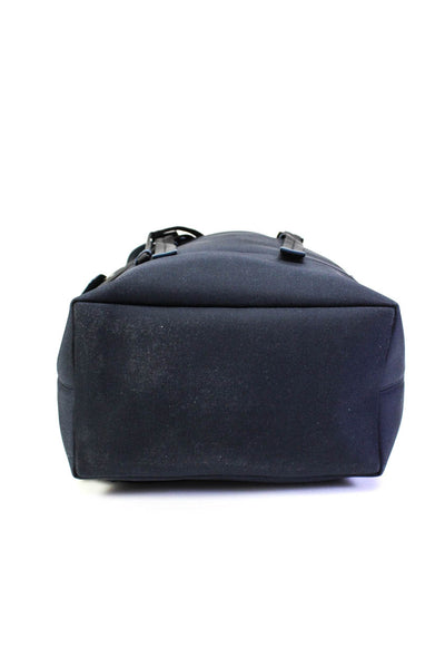 Bottega Veneta Womens Intrecciato Pocket Canvas Backpack Handbag Navy B23073480