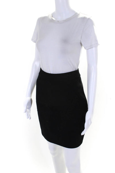 T Alexander Wang Womens Black Zip Back Mini Pencil Skirt Size S