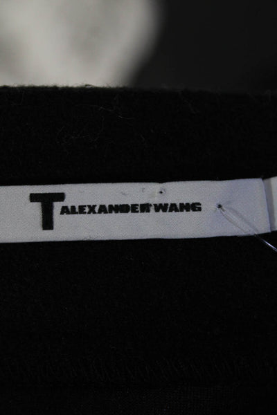 T Alexander Wang Womens Black Zip Back Mini Pencil Skirt Size S