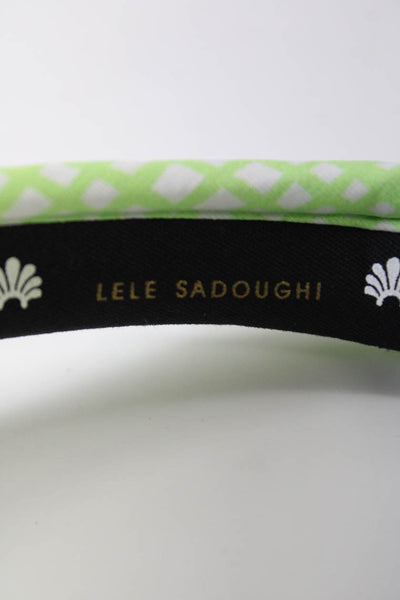 Lele Sadoughi Womens Green Printed Visor Hat