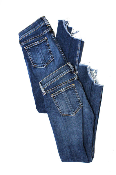 Rag & Bone Jean Womens Distressed Ankle Capri Skinny Jeans Blue Size 24 Lot 2