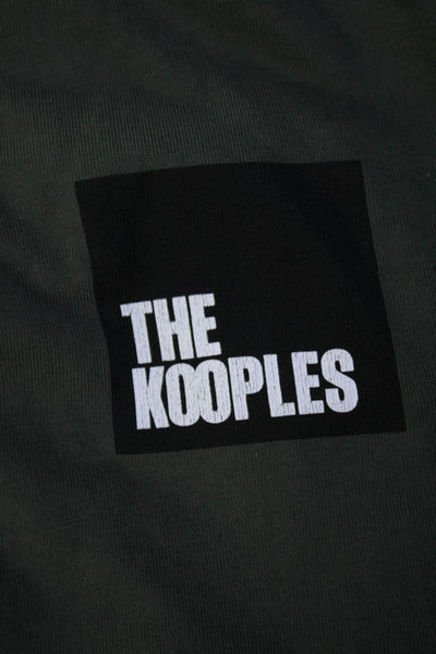 The Kooples Womens Cotton Short Sleeve Graphic T shirt Green Size S