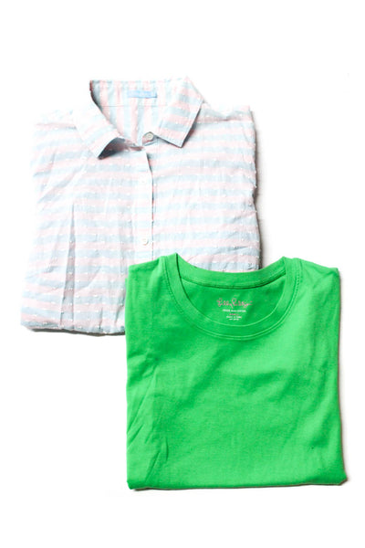 Lily Pulitzer J. McLaughlin Womens Cotton Short Sleeve Tshirt Green Size S Lot 2