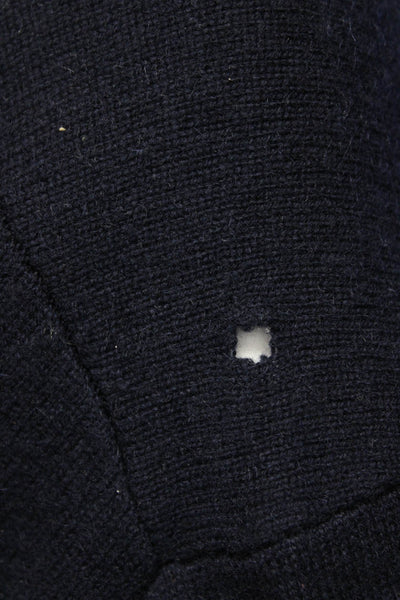 Vince Womens Cashmere Short Sleeve Longline Cardigan Sweater Navy Size XS