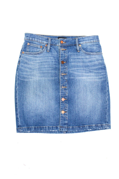 J Crew Womens Denim Skirts Blue Cotton Size 28 29 Lot 2