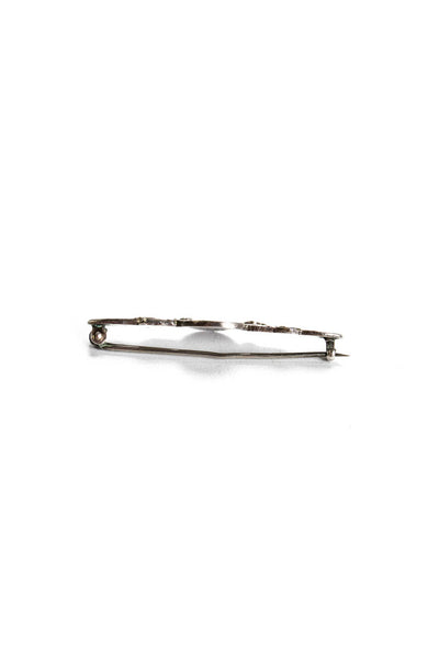 Designer Womens Vintage Sterling Silver Ornate Floral Small Brooch Pin 5g 2"