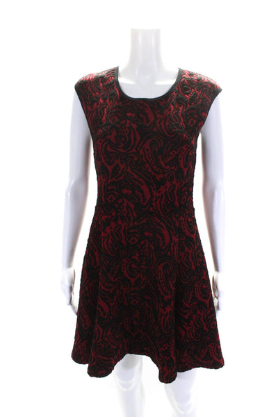 Tommy Hilfiger Aqua Womens Velvet Printed Dresses Black Red Size 4 Large Lot 2