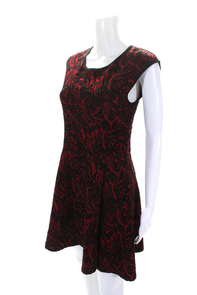 Tommy Hilfiger Aqua Womens Velvet Printed Dresses Black Red Size 4 Large Lot 2