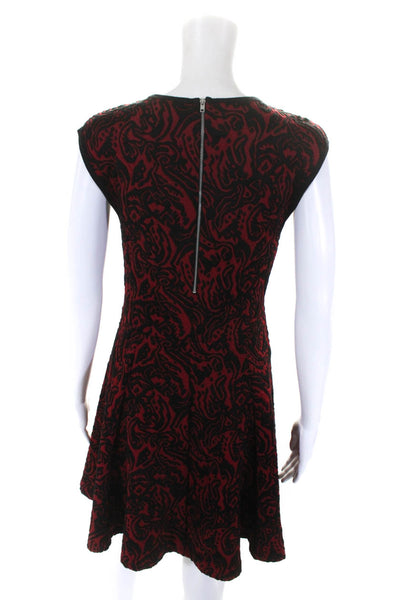 Tommy Hilfiger Aqua Womens Velvet Printed Dresses Black Red Size 4 Large Lot 2