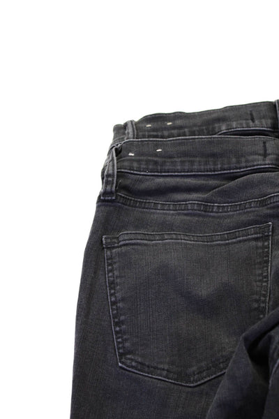 Madewell Womens Distressed 9" High Rise Skinny Jeans Black Denim Size 28T Lot 2