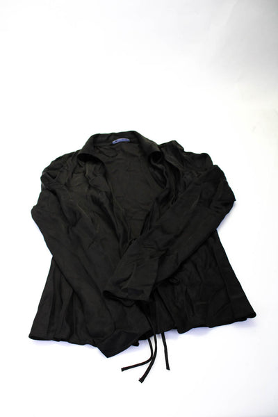 Zara Womens Satin Crop Top Shirt Mini Skirt Black Size 0 Small Lot 3