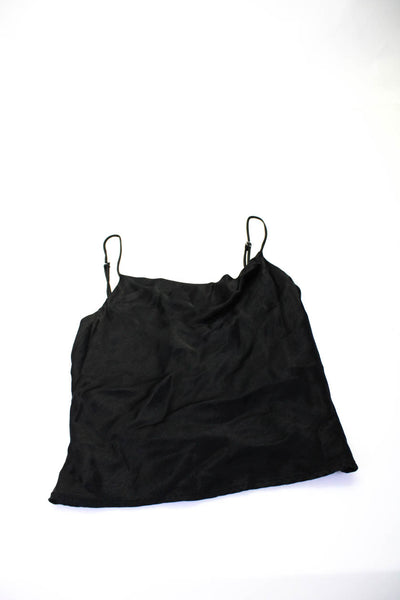 Zara Womens Satin Crop Top Shirt Mini Skirt Black Size 0 Small Lot 3