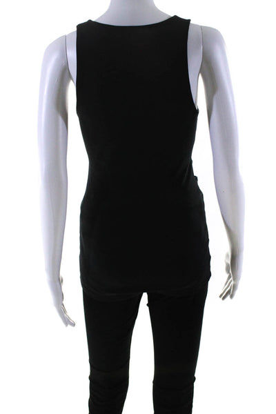 Cushnie Et Ochs Womens Scoop Neck Cut Out Stretch Knit Top Black Size Medium