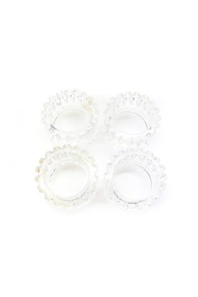 Gorman Clear Glass Napkin Rings 3 sets of 4