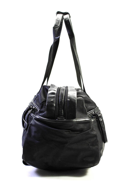 Rebecca Minkoff Womens Black Zip Shoulder Duffle Bag Handbag