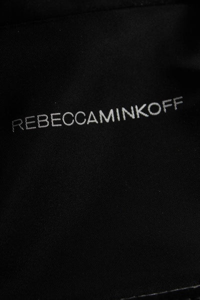Rebecca Minkoff Womens Black Zip Shoulder Duffle Bag Handbag
