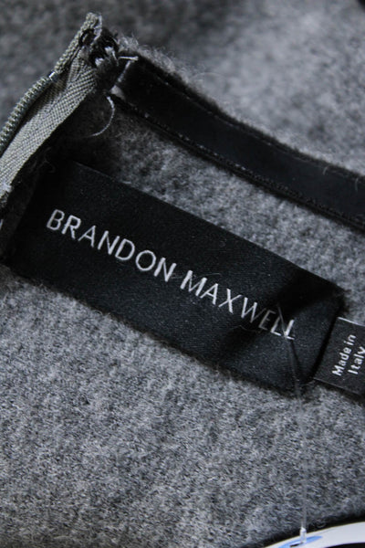 Brandon Maxwell Womens Gray Alpaca Mini Skater Skirt Size XS