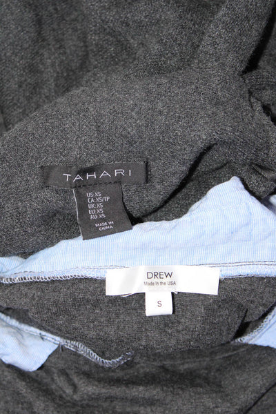 Tahari Women's Mock Neck Long Sleeves Zip Pullover Sweater Gray Size XS Lot 2