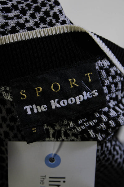 Sport The Kooples Women's Long Sleeves Spotted Dot Pullover Sweater Black Size S