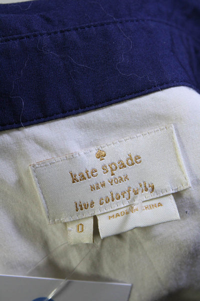 Kate Spade Women's Collared Button Down Sleeveless Blouse White Size 0