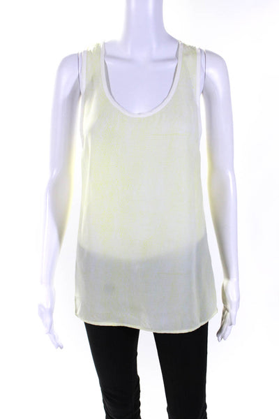 Sport The Kooples Women's Scoop Neck Sleeveless Tank Top Yellow Size S