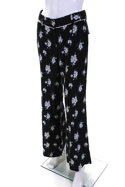 Derek Lam 10 Crosby Women's Hook Closure Floral Straight Leg Pant Size 2