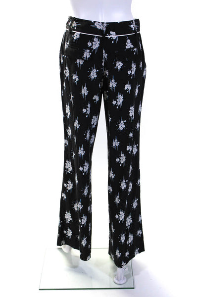 Derek Lam 10 Crosby Women's Hook Closure Floral Straight Leg Pant Size 2