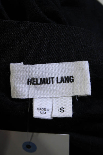Helmut Lang Women's Elastic Waist Bodycon Cinch Mini Skirt Black Size S