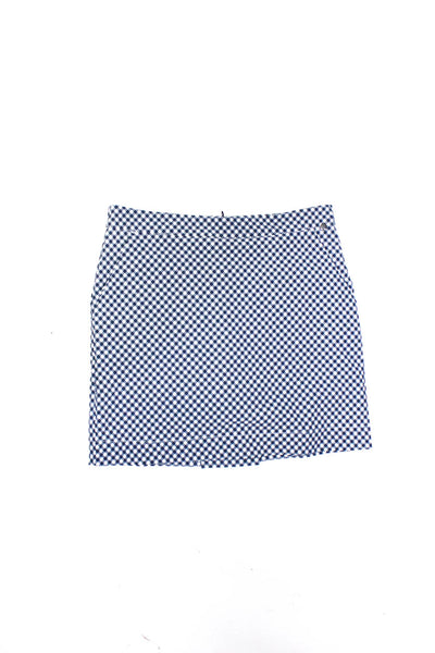 MDC RLX Polo Golf Womens Gingham Skorts Pants Blue White Gray Size 40 M 8 Lot 3