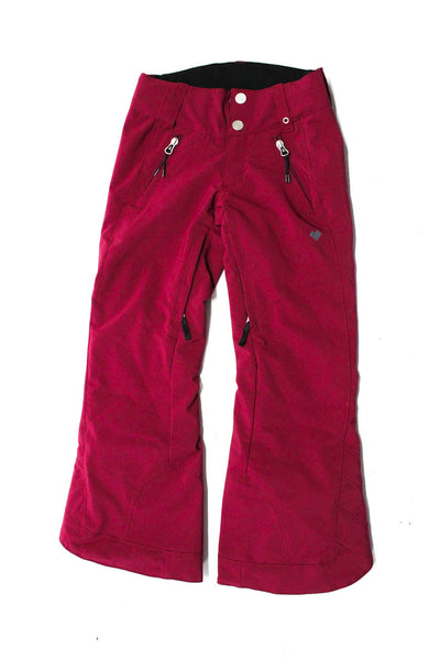 Obermeyer Girls Insulated Mid Rise Flared Leg Winter Snow Pants Purple Size XS