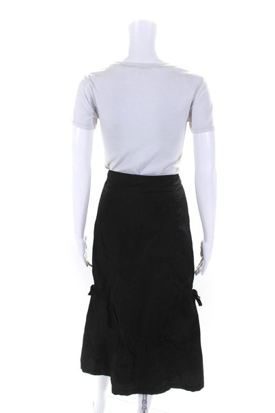 Gerard Darel Womens High Rise Zip Up Cargo Pockets Maxi Skirt Black Size 40