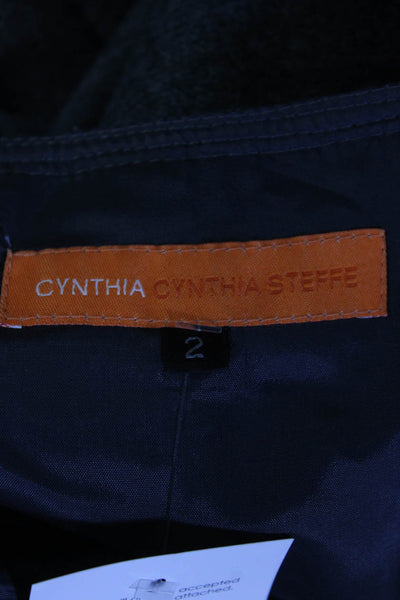 Cynthia Cynthia Steffe Women's Cap Sleeves Fit Flare Mini Dress Gray Size 2